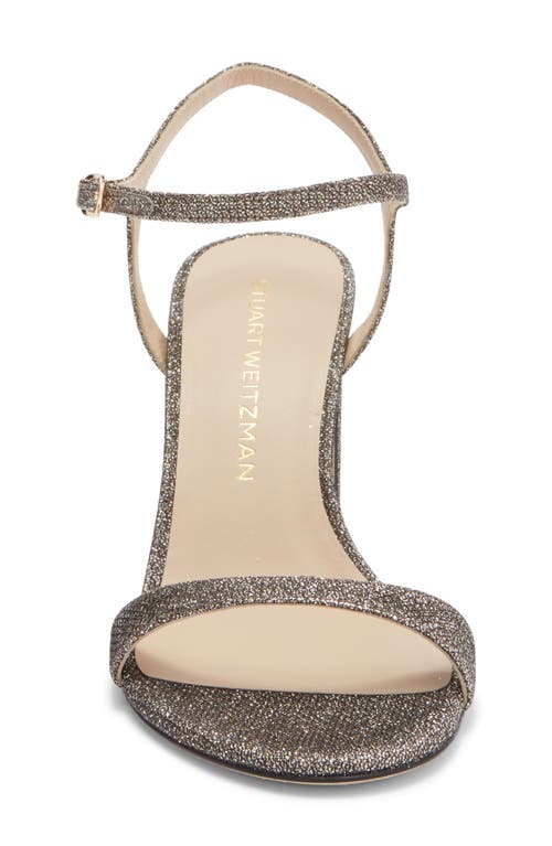Stuart Weitzman Babette 85 Ankle Strap Sandal In Gold