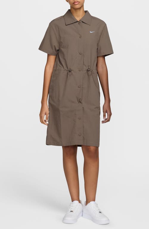 Nike Sportswear Everything Nylon Dress In Brown