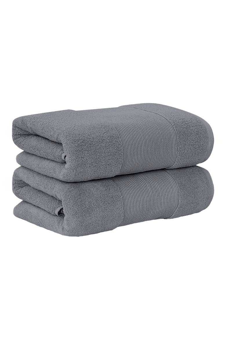 Air Cloud Oversized Bath Sheet - Set of 2 - White, Alternate, color, CHARCOAL