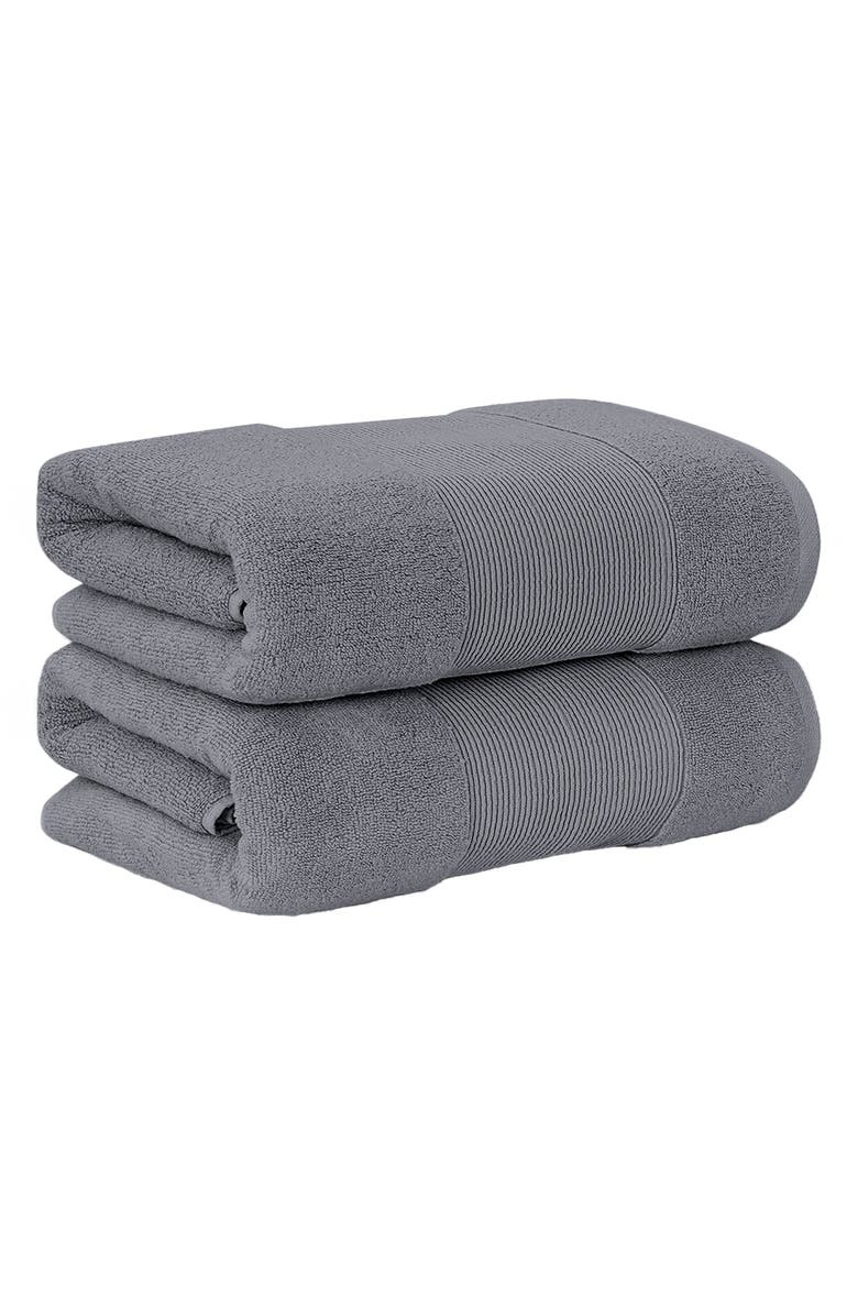 Modern Threads Air Cloud Oversized Bath Sheet - Set of 2 - White, Alternate, color, Charcoal