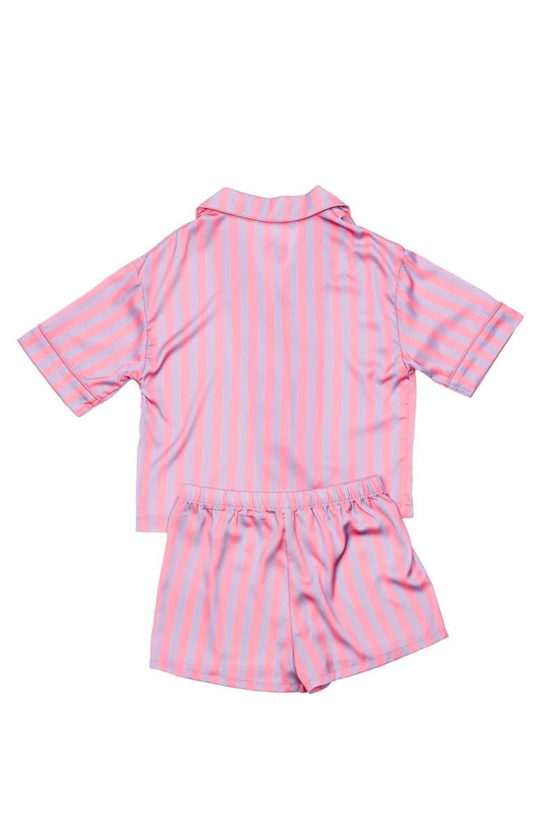 Kids Silky Cotton Candy Short Sleeve Short Set, Alternate, color, Cotton Candy