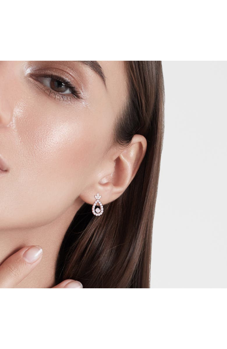 Julianna B. Moissanite Teardrop Earrings Sterling Silver, Alternate, color, Sterling Silver