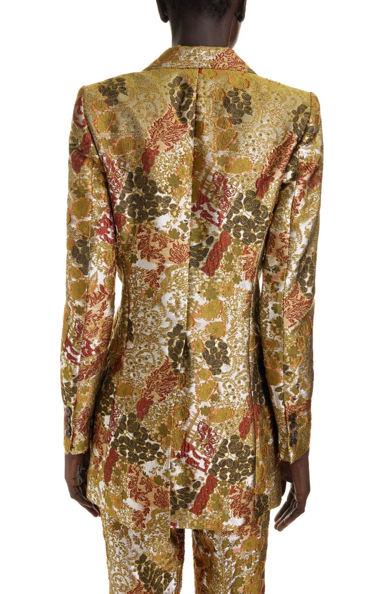 Dries Van Noten Bylee Metallic Floral Brocade Blazer, Alternate, color,