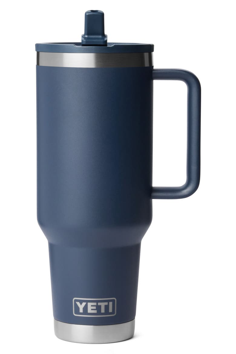 Rambler 40-Ounce Travel Straw Mug, Alternate, color, NAVY