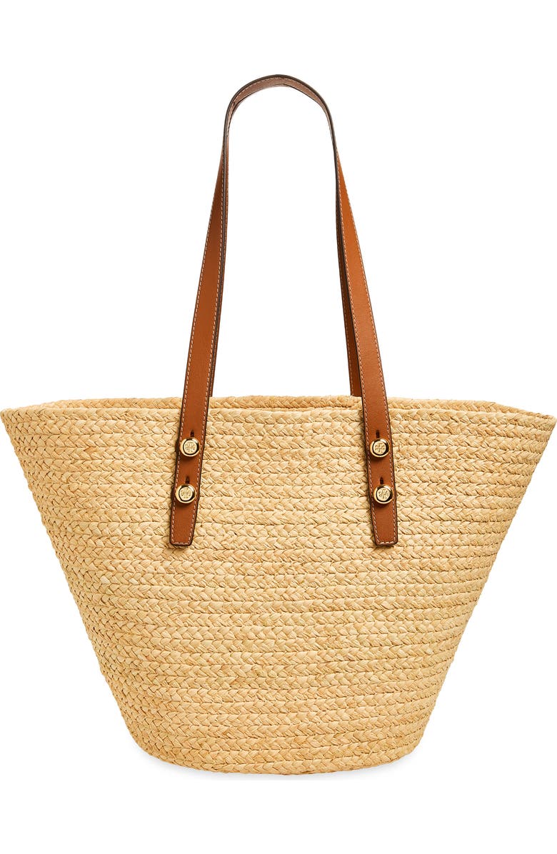 Tory Burch Large Romy Straw Basket Tote Bag, Main, color, Natural