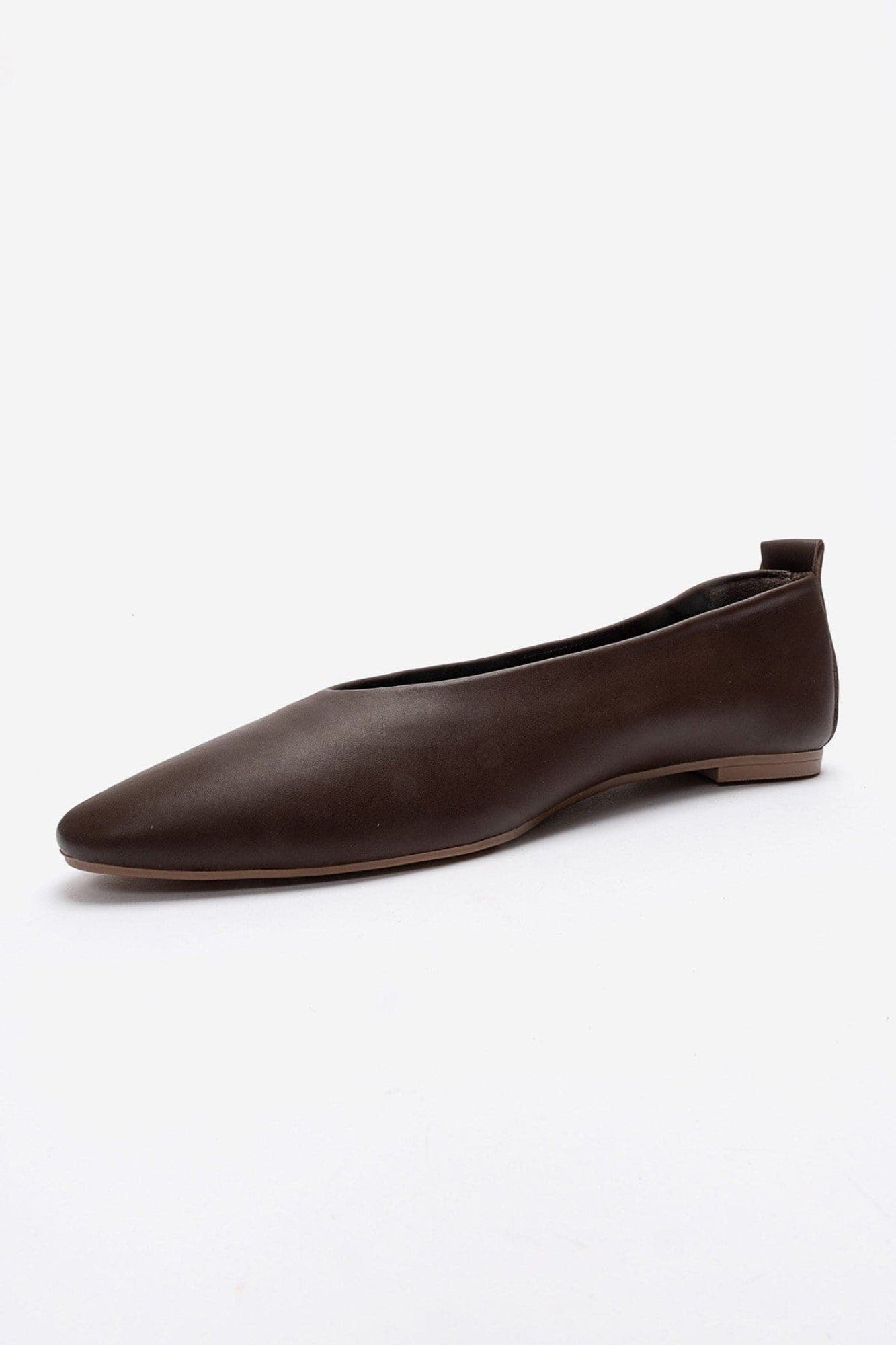 Jenas Leather Ballet Flat, Alternate, color, Brown