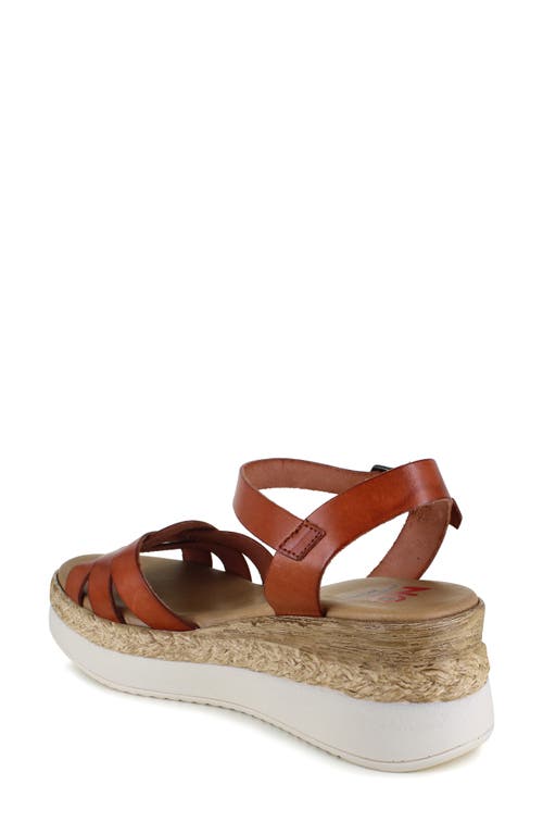 Shop National Comfort Morella Platform Wedge Sandal In Taupe Leather