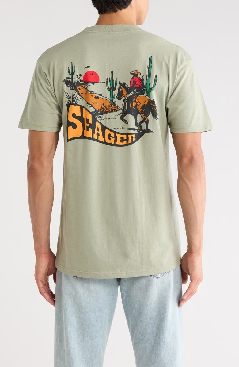 Seager Co Long Ride Cotton Graphic T-Shirt, Alternate, color, Desert Green