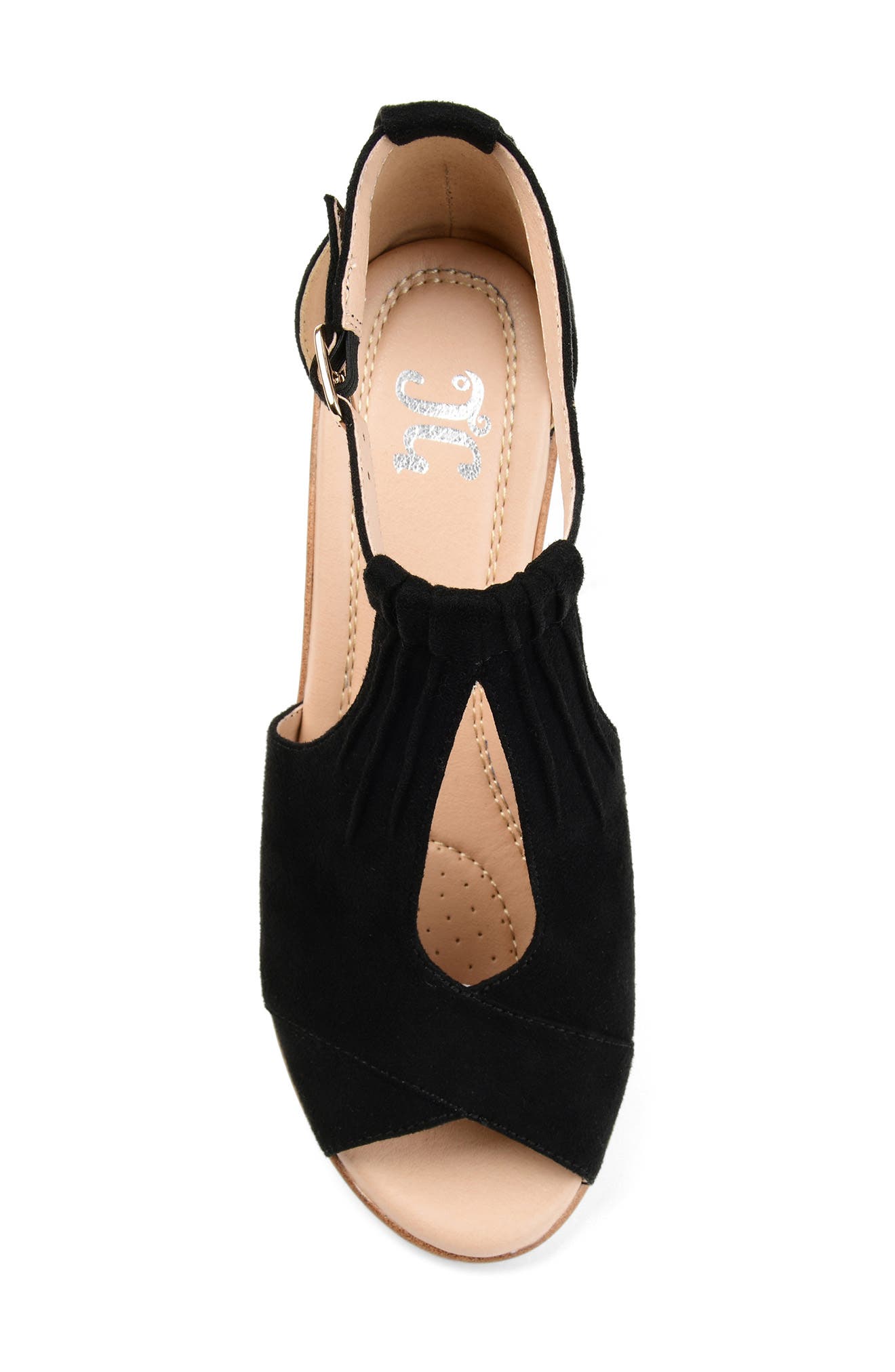 Journee Collection Kedzie Wedge Sandal - Wide Width, Alternate, color, Black