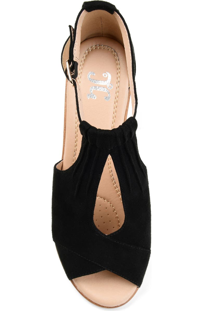 Journee Collection Kedzie Wedge Sandal - Wide Width, Alternate, color, Black