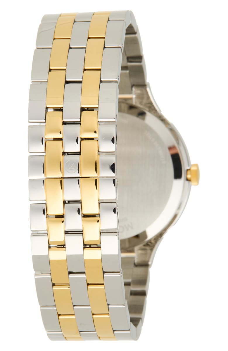 Movado Veturi Museum Dot Bracelet Watch, 44mm, Alternate, color, Two Tone/ Black