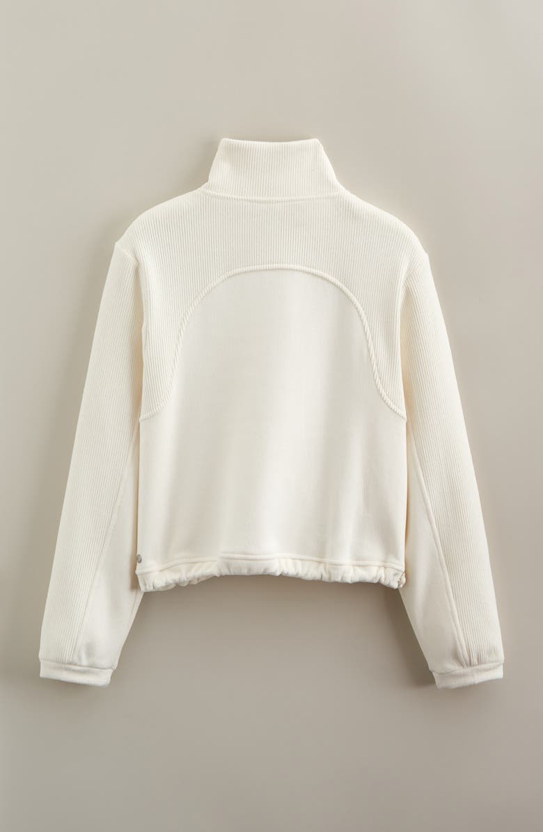 Zella Girl Kids' Corded Velour Jacket, Alternate, color, Ivory Egret