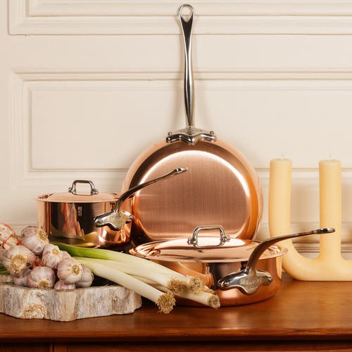 Mauviel M'150s 3 Quart Saute Pan With Cast Stainless Steel Handle In Gold