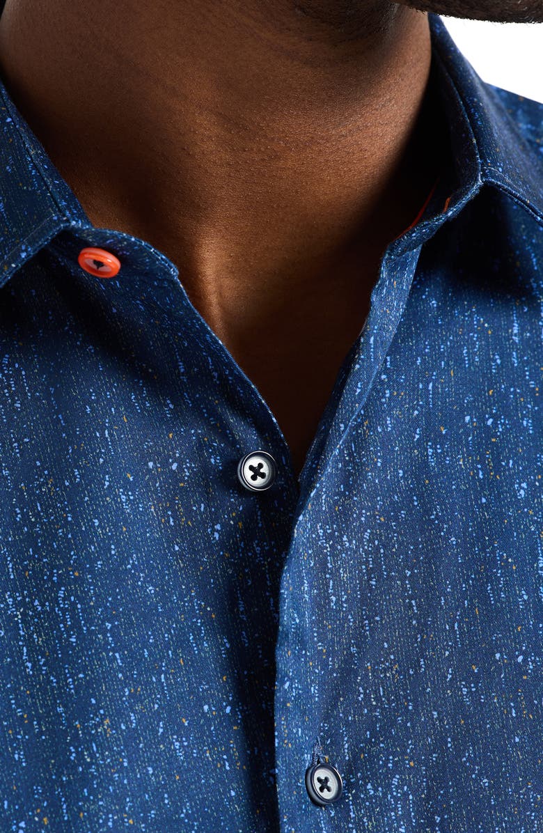 Robert Graham Berkley Long Sleeve Stretch Cotton Button-Up Shirt, Alternate, color, Navy