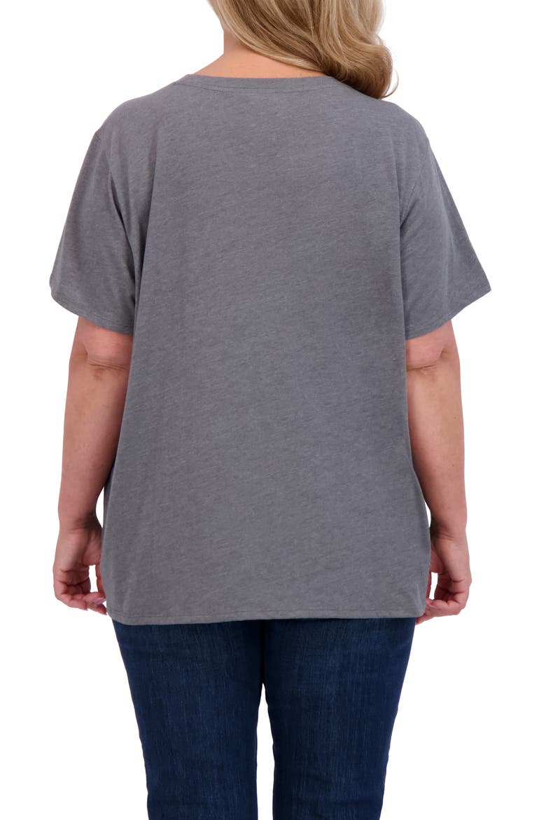 Floral Logo Graphic T-Shirt, Alternate, color, IRON ORE