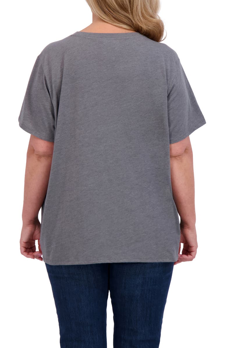 Lucky Brand Floral Logo Graphic T-Shirt, Alternate, color, Iron Ore