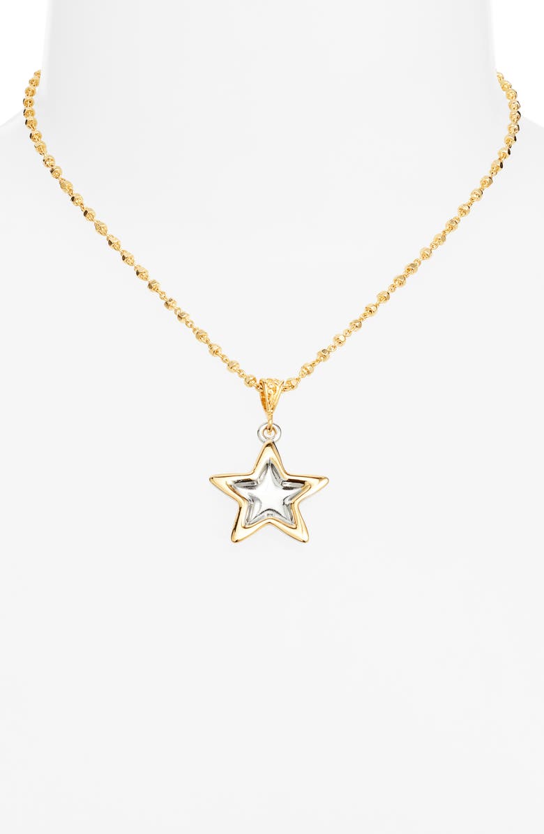 VIDAKUSH Duotone Star Pendant Necklace, Alternate, color, Gold