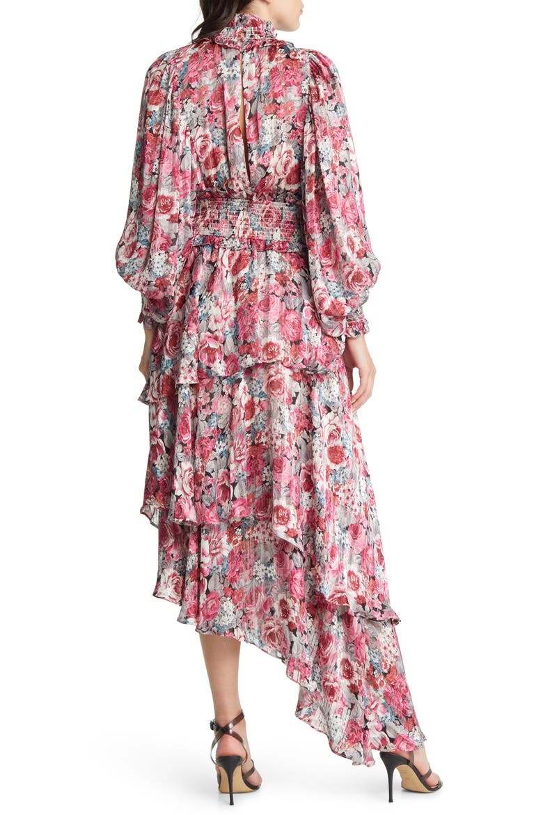 Astrid Floral Long Sleeve Midi Dress, Alternate, color, DORIAN PRINT