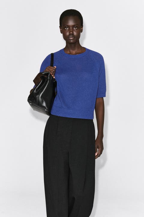 Shrunken Knitted Linen T-Shirt