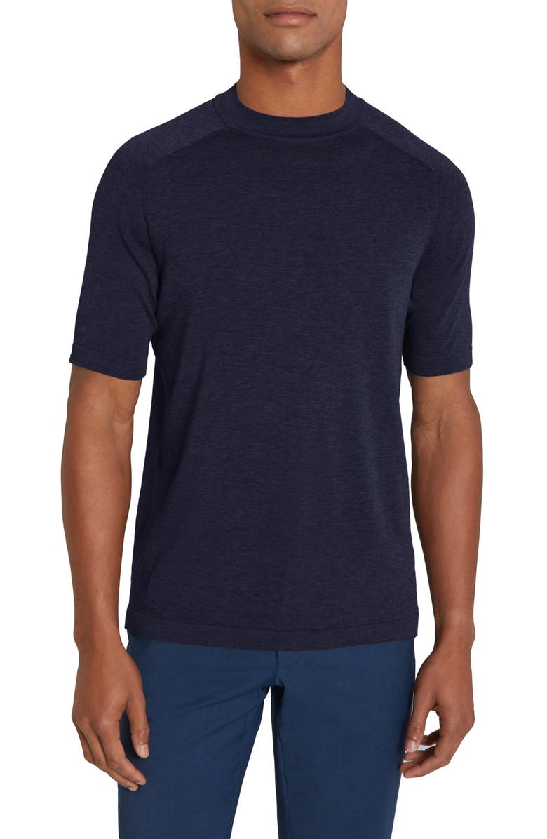 Jack Victor Victoria Cotton & Silk T-Shirt, Main, color, Midnight