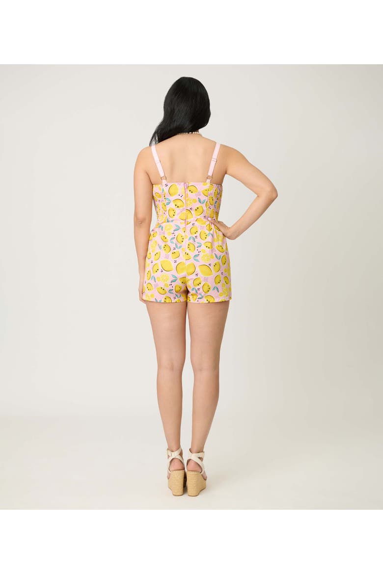 Skirted Dolly Romper, Alternate, color, Pink & Yellow Citrus