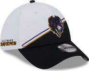 New Era Men's New Era  White/Black Baltimore Ravens 2023 Sideline 39THIRTY Flex Hat