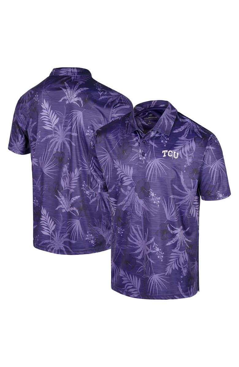 COLOSSEUM Men's Colosseum Purple TCU Horned Frogs Palms Team Polo, Main, color, Purple