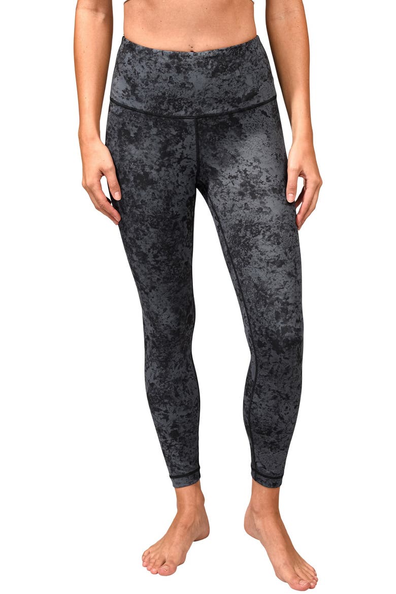Lux Printed High Waist Ankle Leggings, Main, color, P597 ITALIAN QUARTZ GREY BLACK