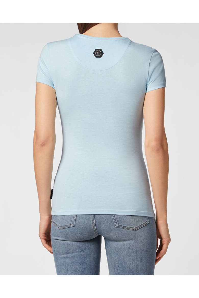 T-Shirt Round Neck Women, Alternate, color, lightblue