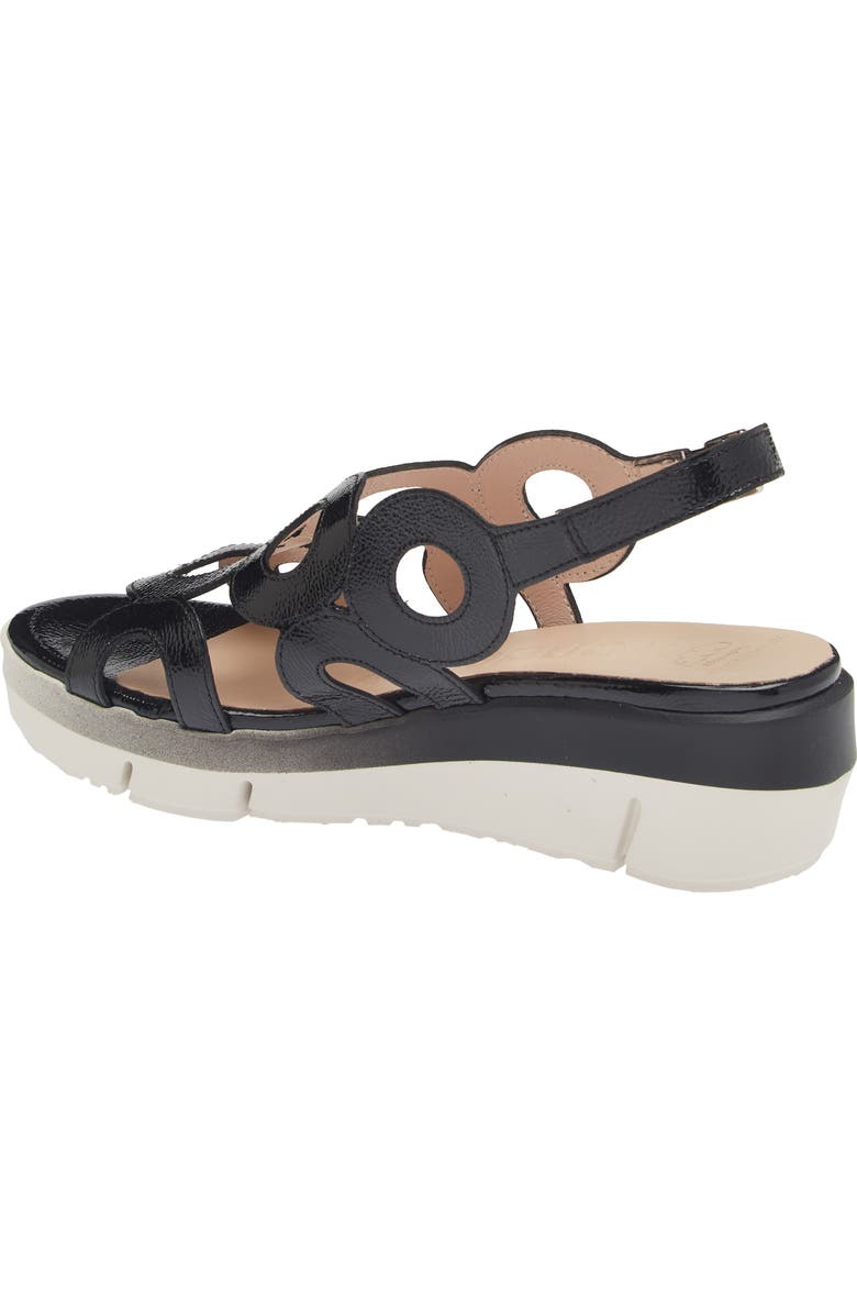 Wonders Slingback Platform Slide Sandal, Alternate, color, Lack Black