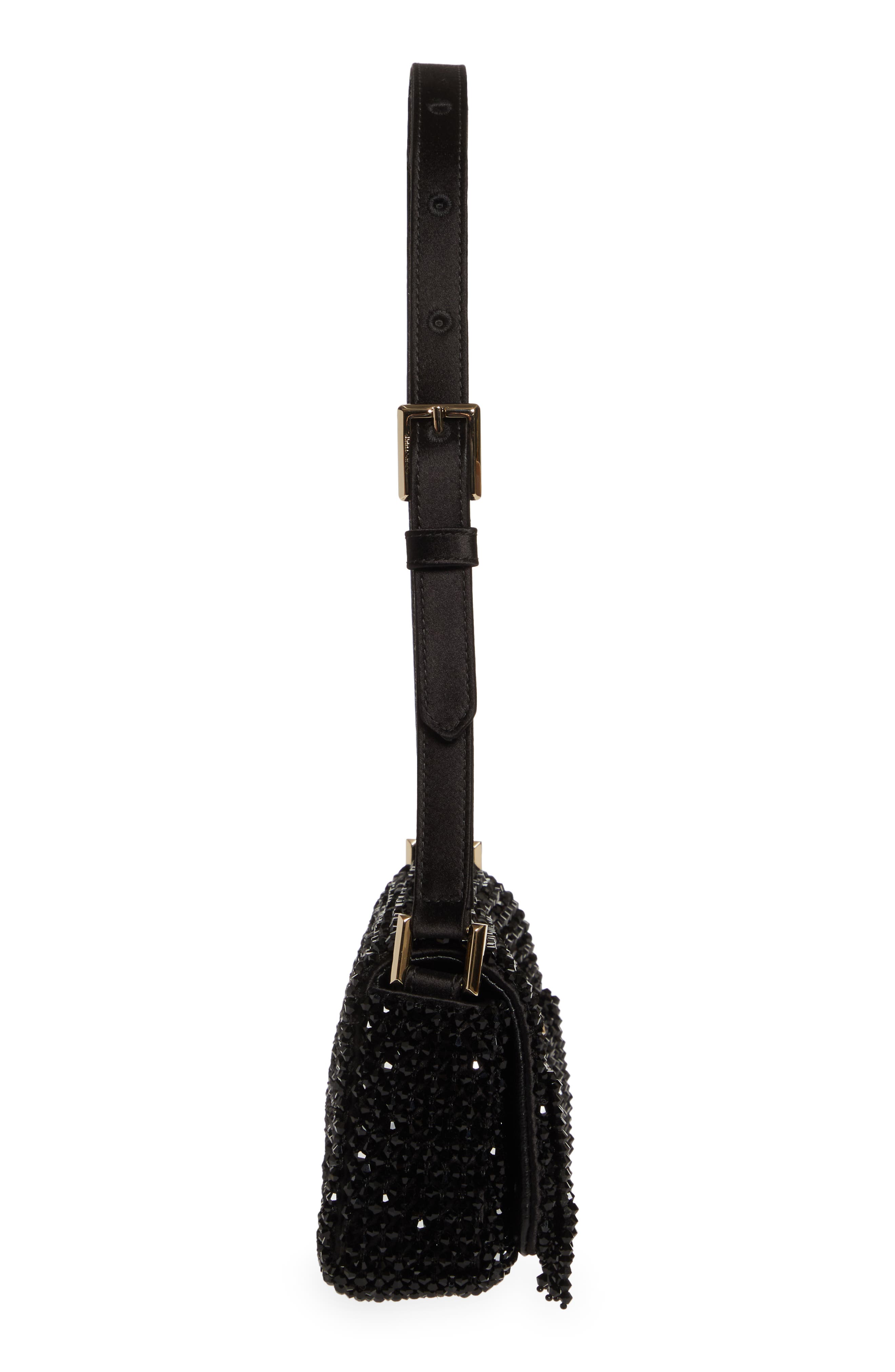 Jimmy Choo Mini Avenue Beaded Shoulder Bag, Alternate, color, 