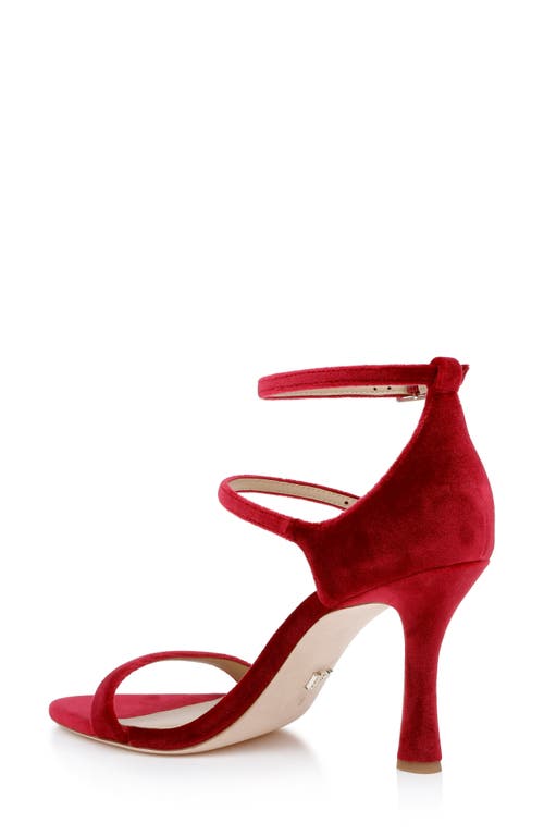 Badgley Mischka Collection Valencia Ankle Strap Sandal In Red