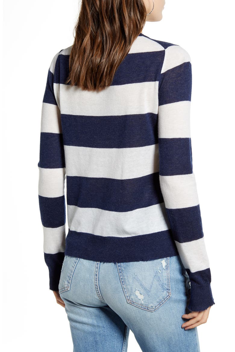 Source Stripe Cashmere Sweater, Alternate, color, BOUTON
