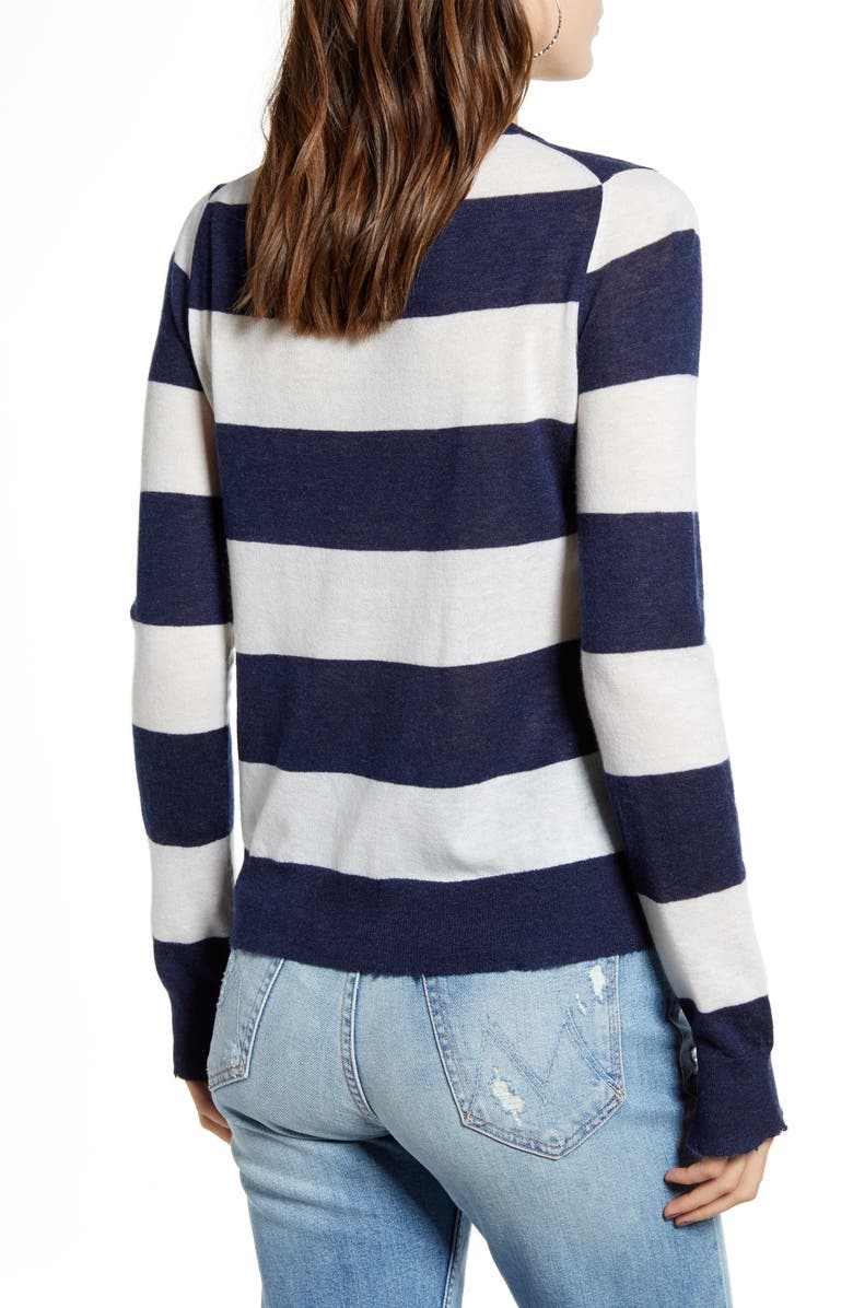 Zadig & Voltaire Source Stripe Cashmere Sweater, Alternate, color, 