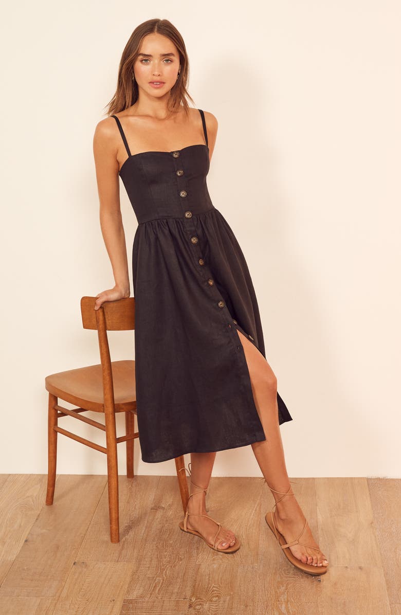 Reformation Tori Linen Sundress, Alternate, color, 