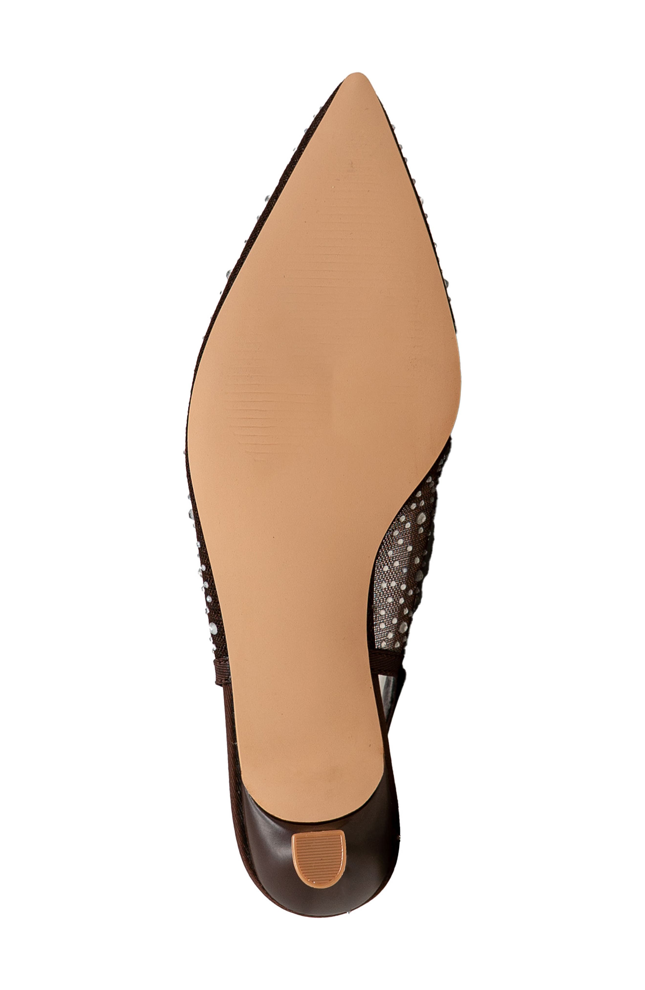 Pointed Toe Slingback Pump, Alternate, color, BROWN