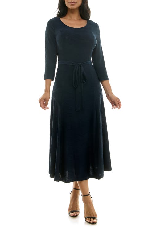 Sylvia Tie Waist A-Line Midi Dress