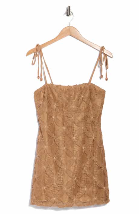 Beivy Floral Open Stitch A-Line Minidress