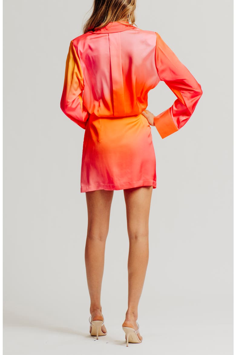 Jones Long Sleeve Shirtdress, Alternate, color, ORANGE MULTI
