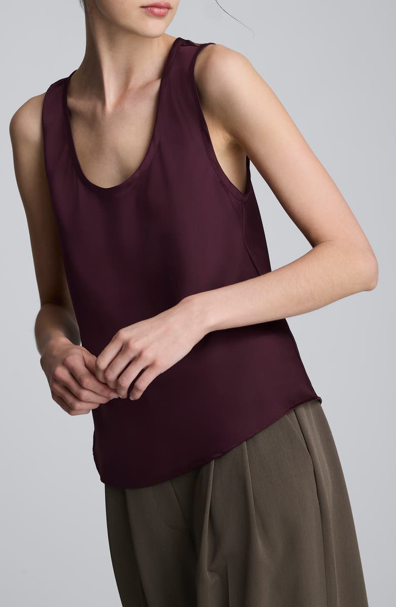 Kenneth Cole Scoop Neck Tank, Alternate, color, Dark Aubergine