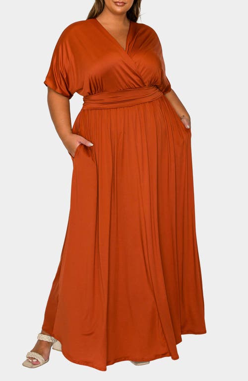 L I V D Raffi Maxi Dress In Brown