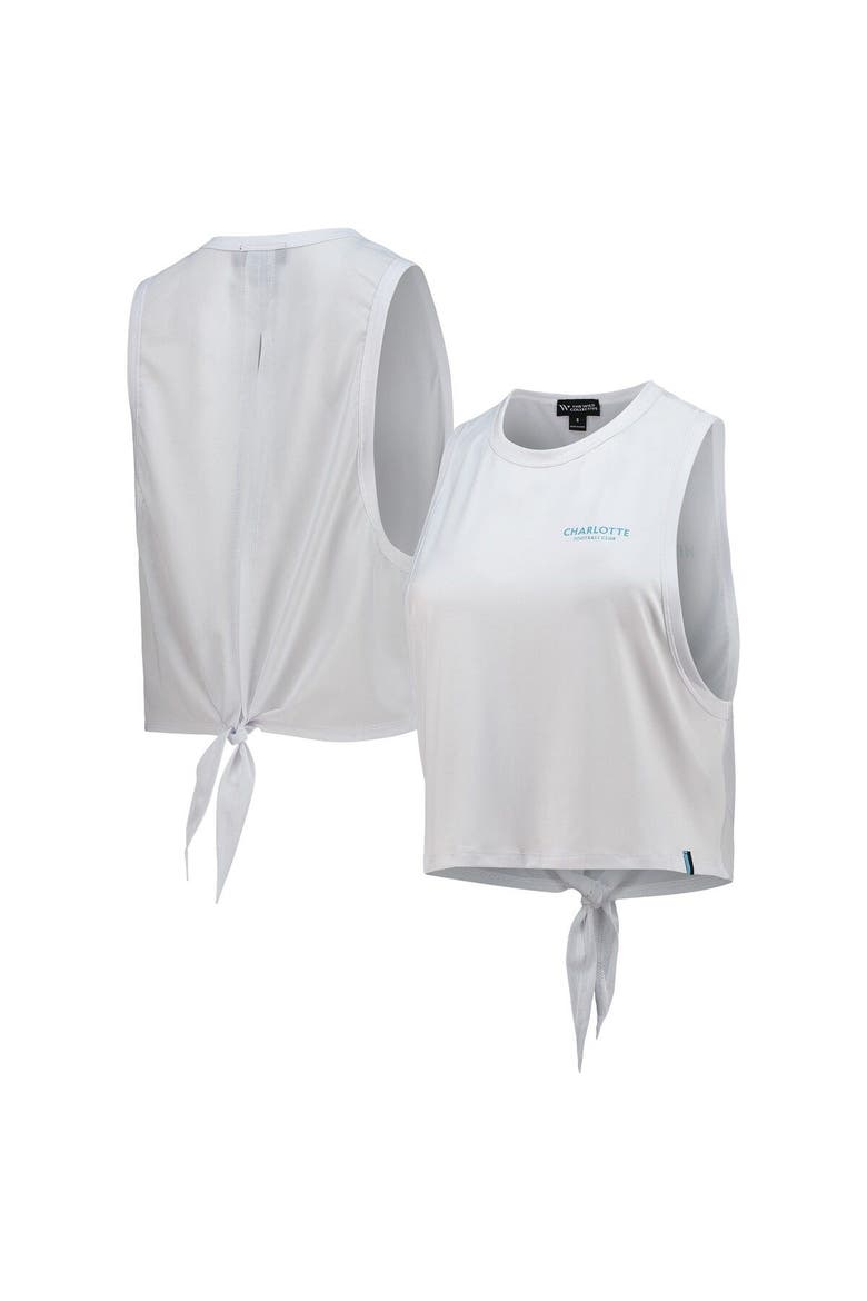 Women's The Wild Collective White Charlotte FC Twist Back Tank Top, Main, color, White