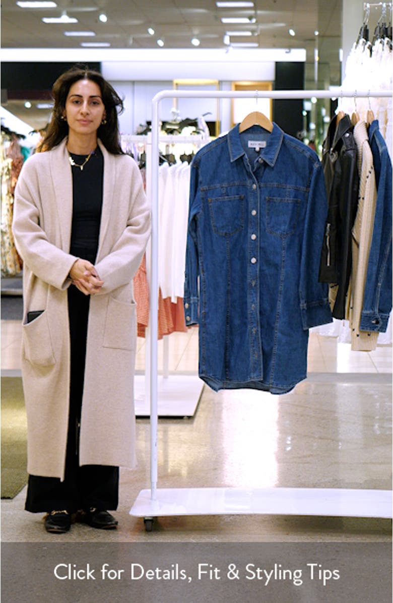 Marissa Long Sleeve Denim Shirtdress, sales video thumbnail