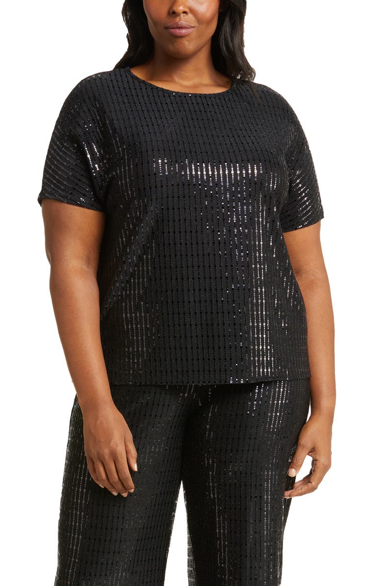 Anne Klein Sequin Top, Main, color, 