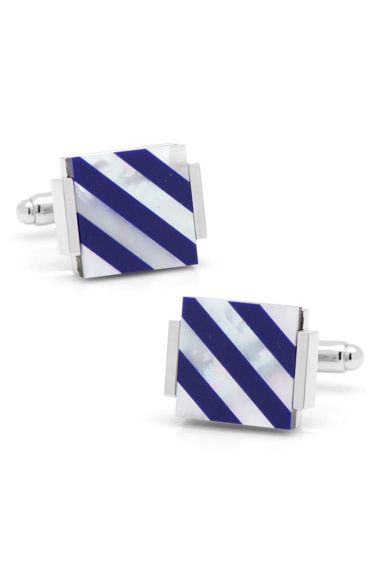 Cufflinks, Inc. Mother-Of-Pearl & Lapis Lazuli Cuff Links, Main, color, Blue