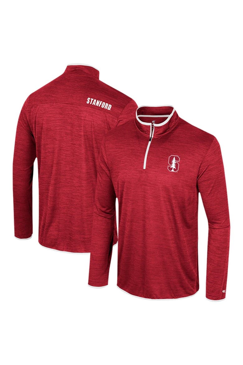 Men's Colosseum Cardinal Stanford Cardinal Wright Quarter-Zip Windshirt, Main, color, Cardinal