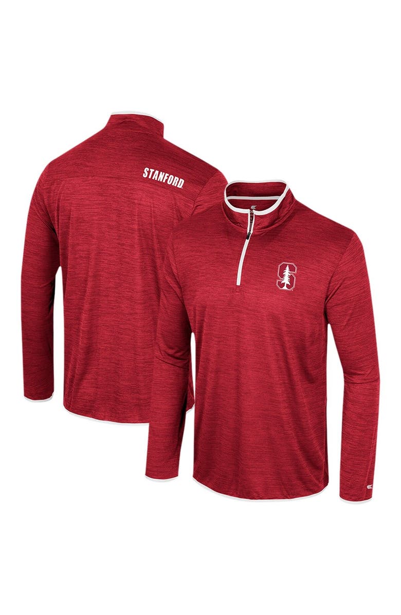 COLOSSEUM Men's Colosseum Cardinal Stanford Cardinal Wright Quarter-Zip Windshirt, Main, color, 