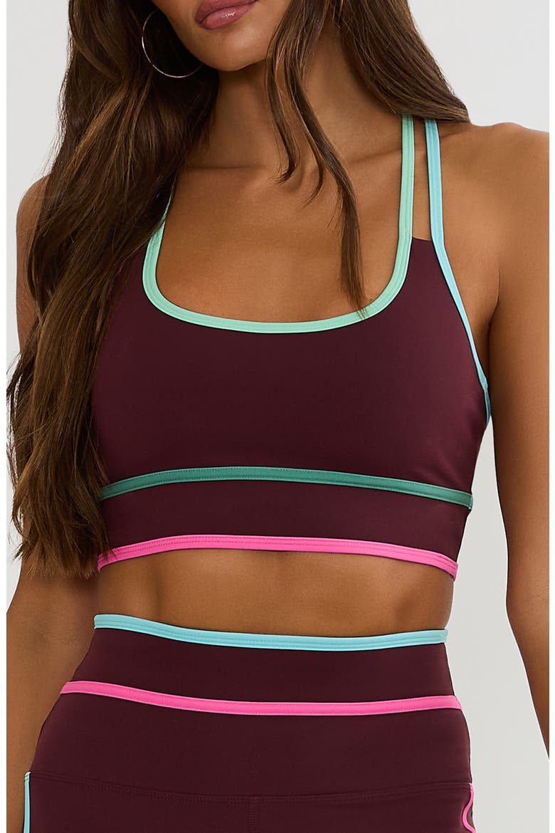 Anari Colorblocked Sports Bra, Main, color, RASPBERRY BLOOM COLORBLOCK