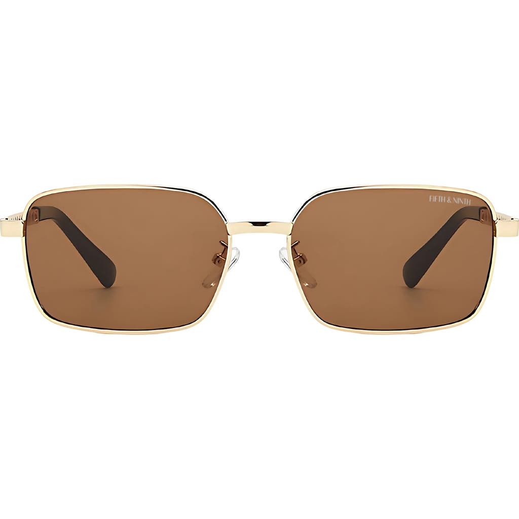 Fifth & Ninth Romy 60mm Polarized Rectangle Sunglasses In Multi