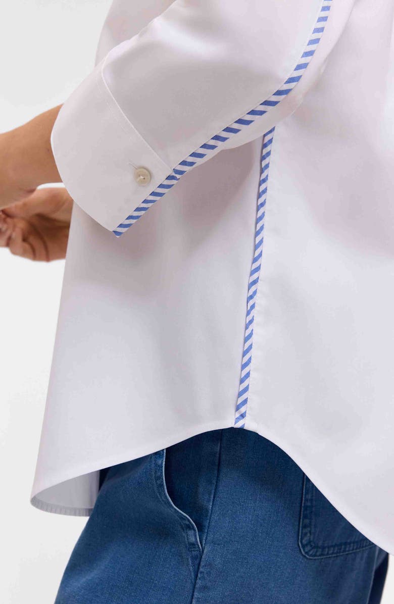 Foxcroft Marni Trim Shirt, Alternate, color, White